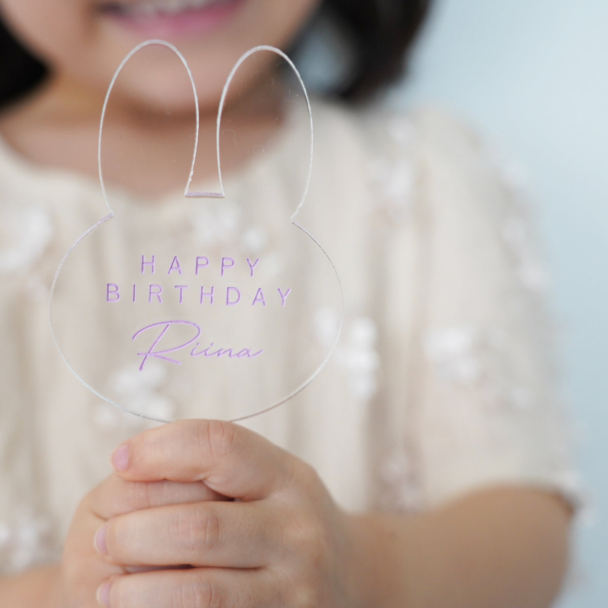 名入れ無料 ケーキトッパー〔03 うさぎ 〕｜誕生日 バースデー 飾り 兎 ギフト 画像12