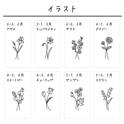 名入れ無料 ネームコーム〔20 誕生花 〕｜名前入り 木製コーム 花 誕生月 出産祝い 誕生日 ギフト 画像3