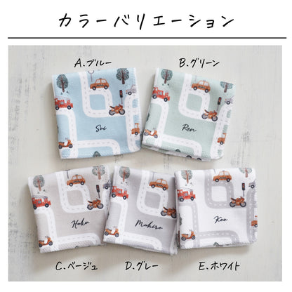 名入れ無料 タオルハンカチ〔13 くるま 〕｜名前入り 出産祝い ギフト 画像3